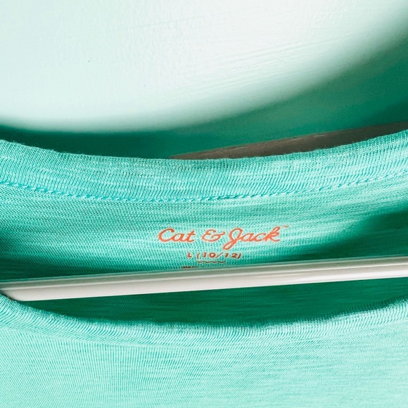 Cat & Jack 3 tier dress, teal, size 10/12 - Picture 4 of 5